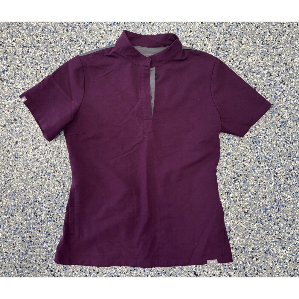 FIGS Inala Scrub Top Featuring A Mandarin Collar Size XSMALL
